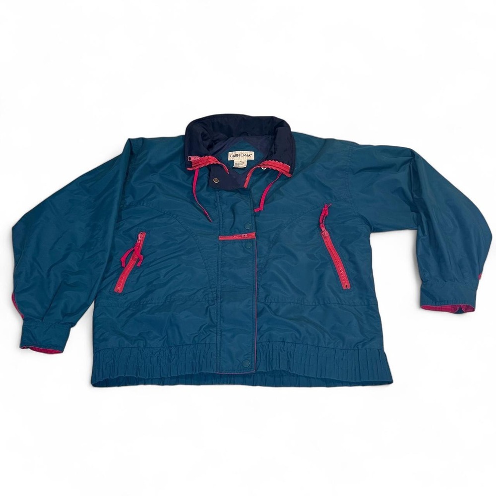 Vintage Cabin Creek blue windbreaker jacket